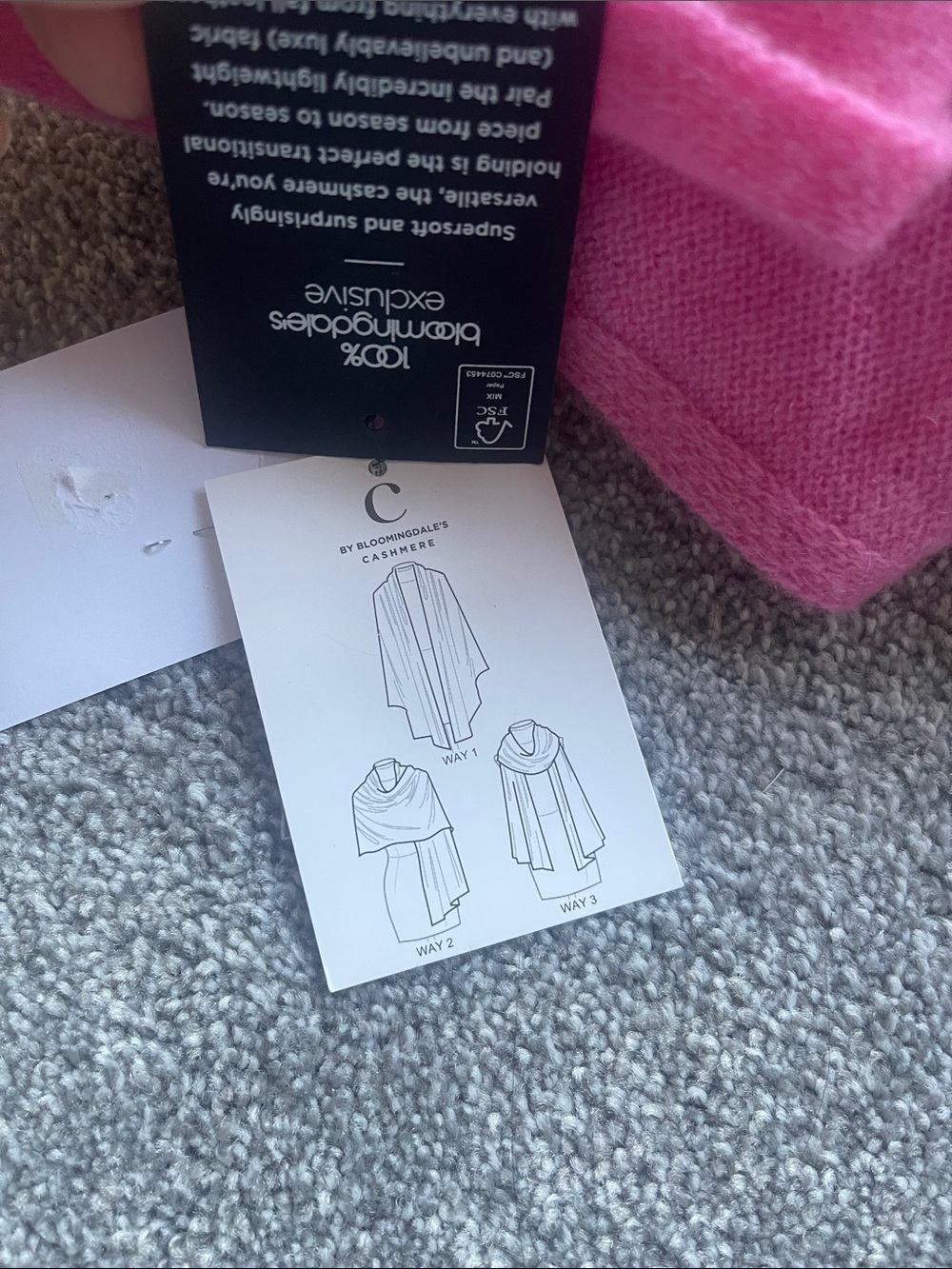 Cashmere wrap/scarf Women's Cozy Wrap Scarf  price is for one pink or blue - Picture 7 of 16